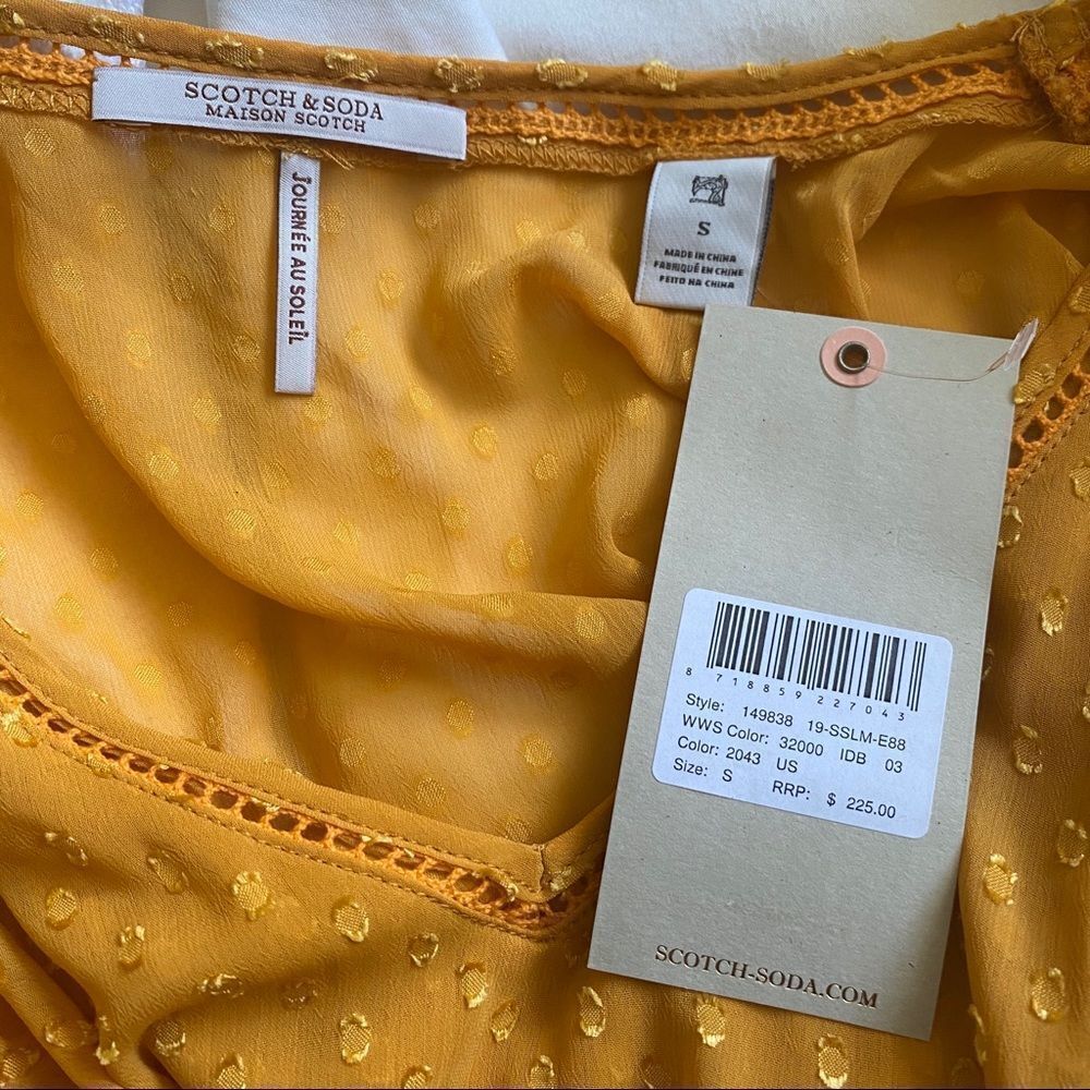 NWT Scotch & Soda ruffles & Pom Pom’s mini dress S - Picture 6 of 8